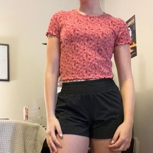 AMERICAN EAGLE CROPPED WAFFLE TEE
